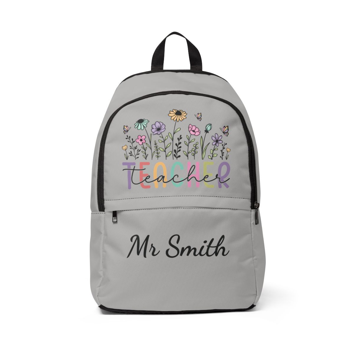 Custom Teacher Backpack - Personalized Floral Design