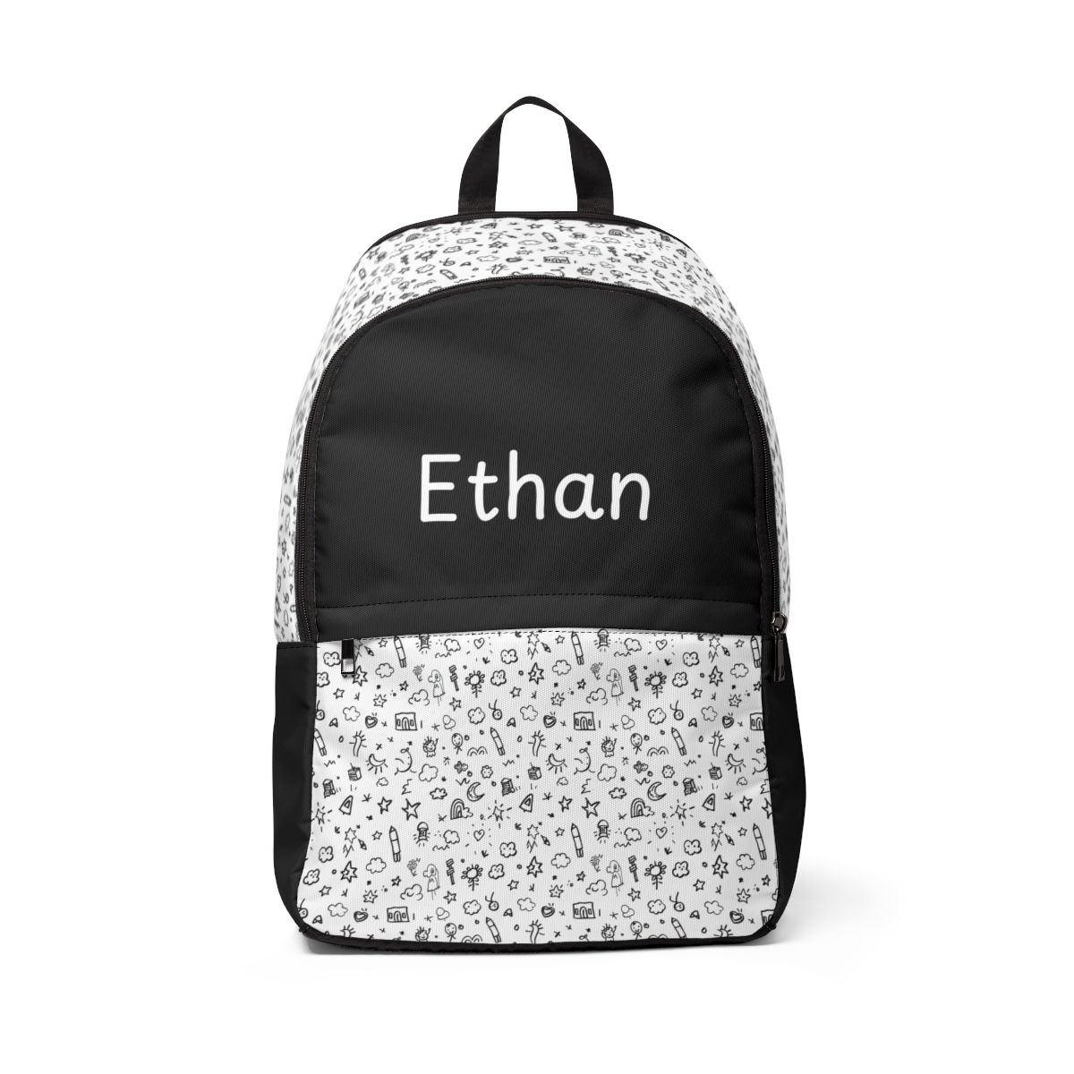 Personalized Unisex Fabric Backpack - Custom Name Design for School & Travel