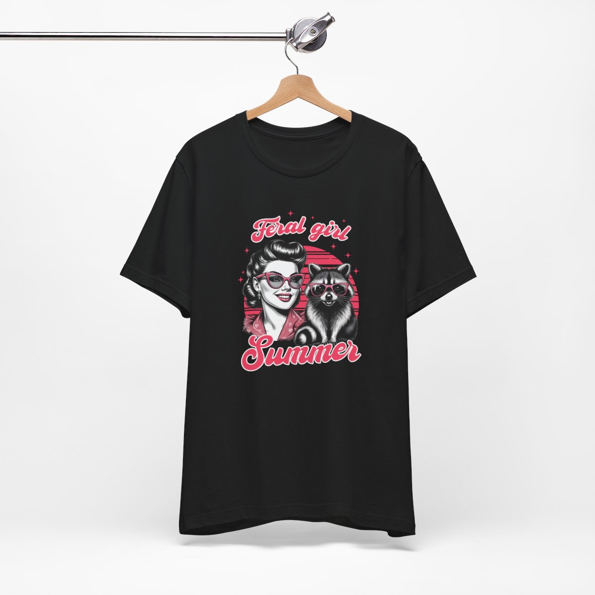 Feral Girl Raccoon T-shirt – Bold & Fun Gift for Animal Lovers
