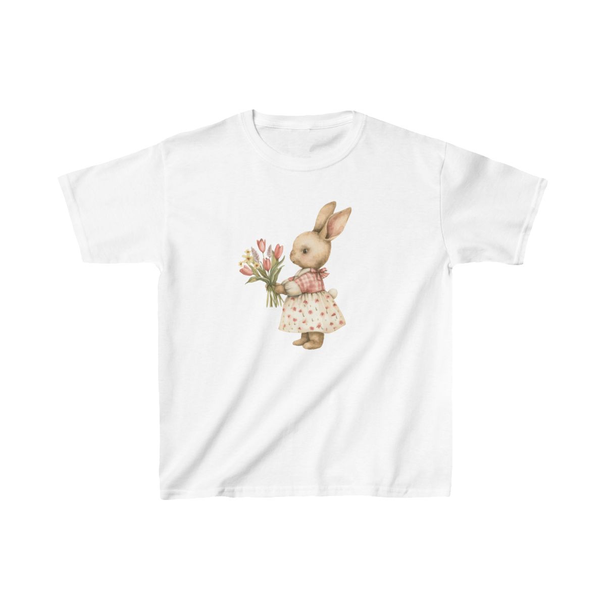 Kids' Floral Bunny Shirt – Cute and Stylish Spring Kids Tee