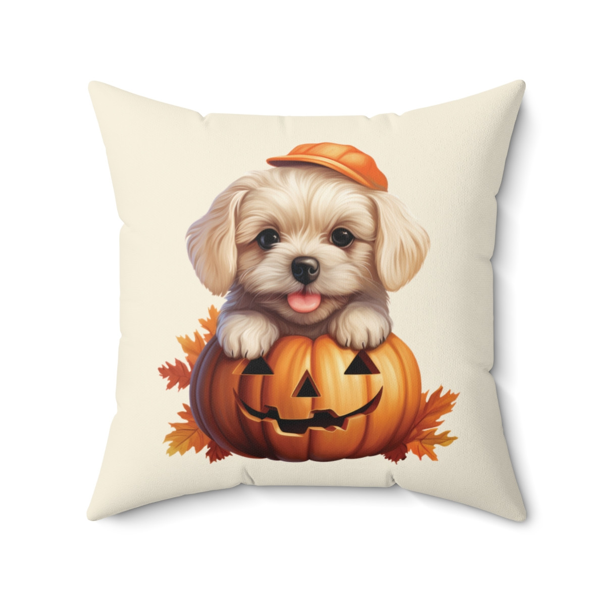 Dog Halloween Pillow – Festive Square Cushion for Spooky Seasonal Decor