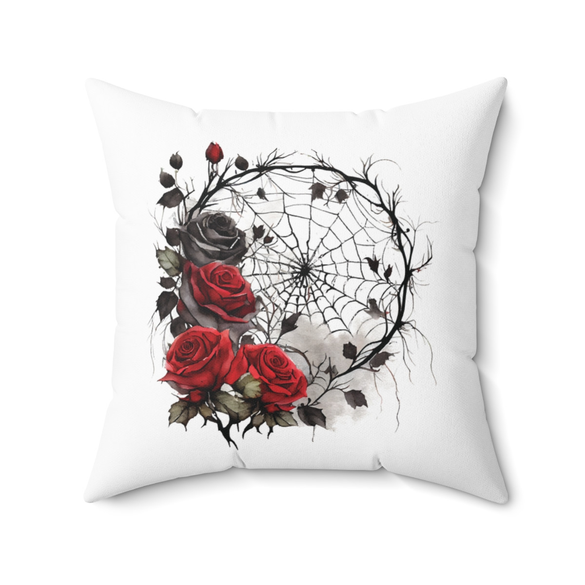 Spooky Halloween Pillow – Square Decorative Cushion for Seasonal Decor