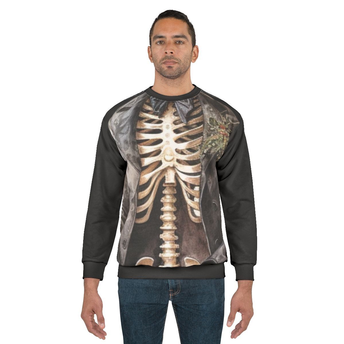 Men's Skeleton Sweatshirt – Stylish & Spooky Halloween Apparel