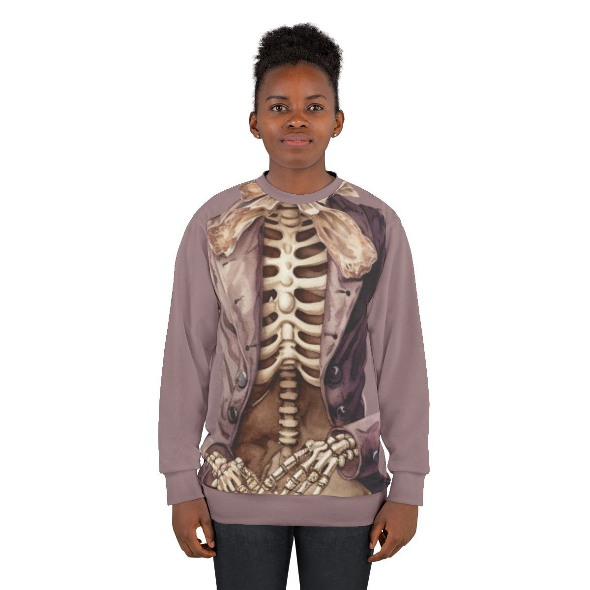 Women's Skeleton Sweatshirt – Chic & Spooky Halloween Apparel