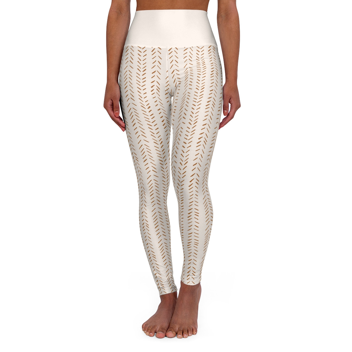 High-Waisted Yoga Pants – Tribal Design for Comfort & Style
