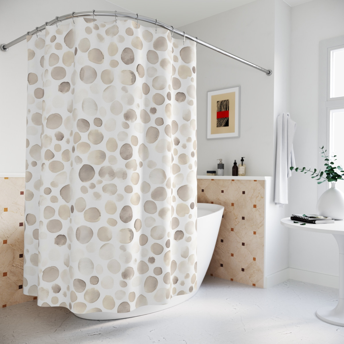 Chic Dotted Shower Curtain