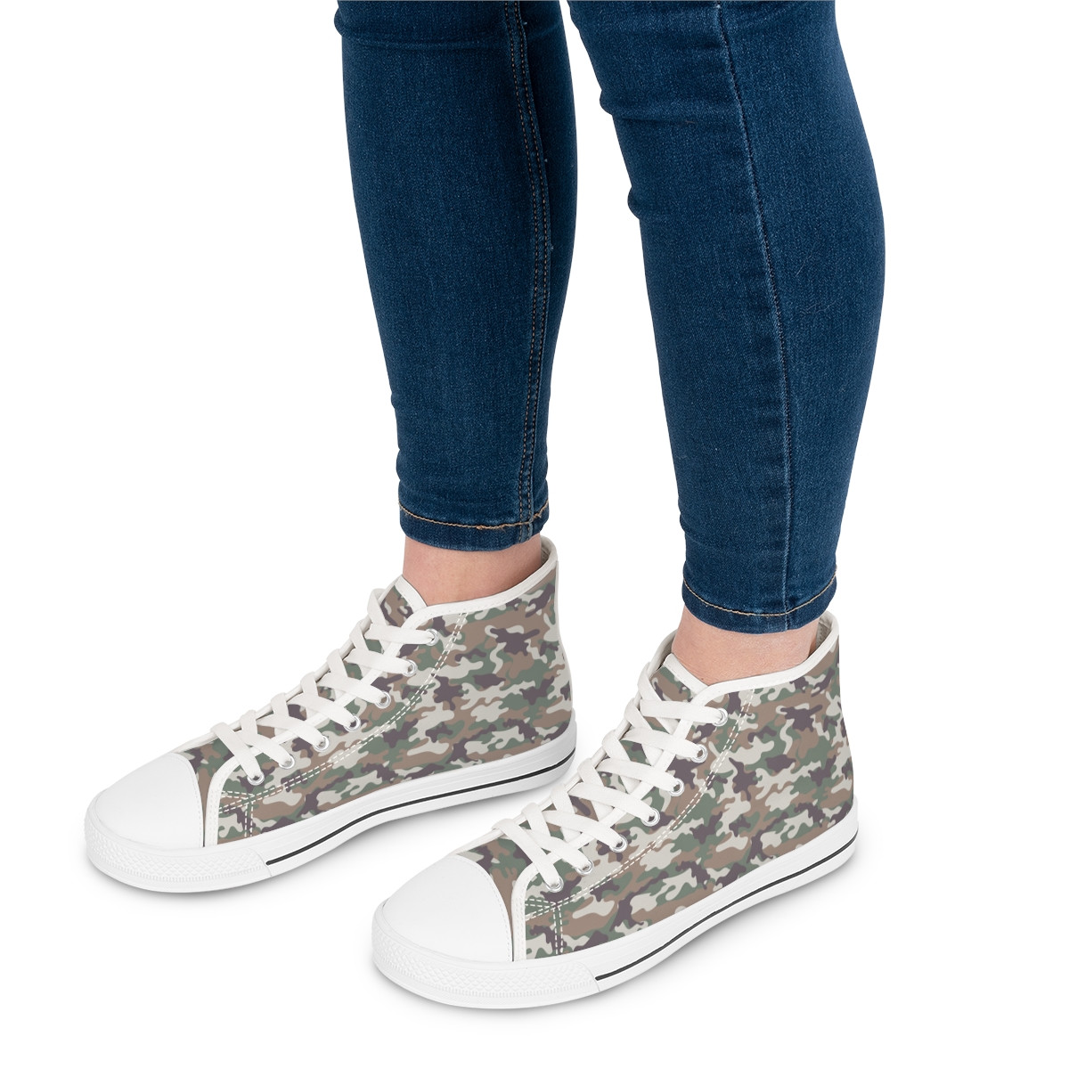 Camo Women's High Top Sneakers