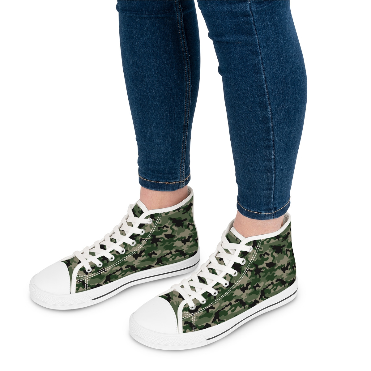 Army Camouflage Women's High Top Sneakers