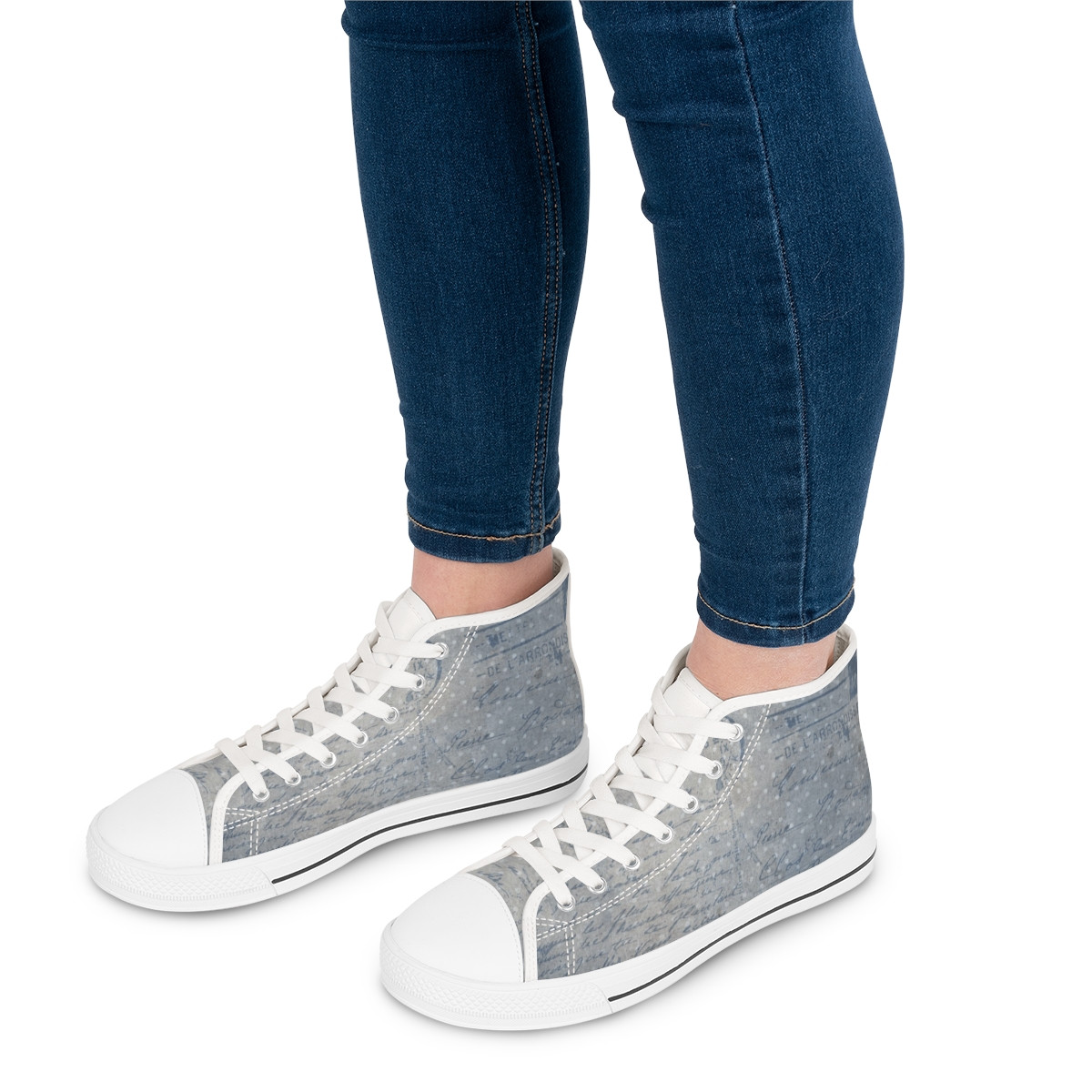 Vintage Script Women's High Top Sneakers