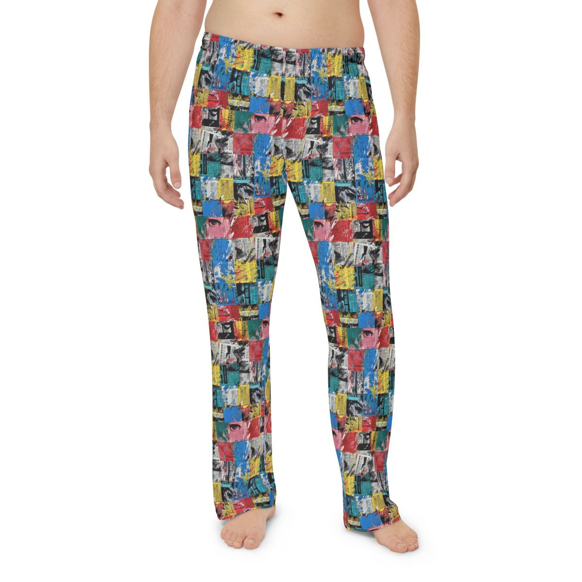 Men's Pop Art Collage Pajama Pants