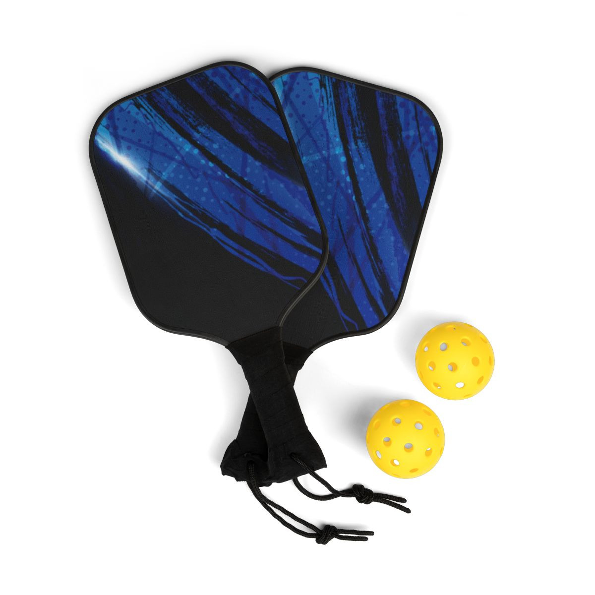 Blue Striped Pickleball Paddle Set