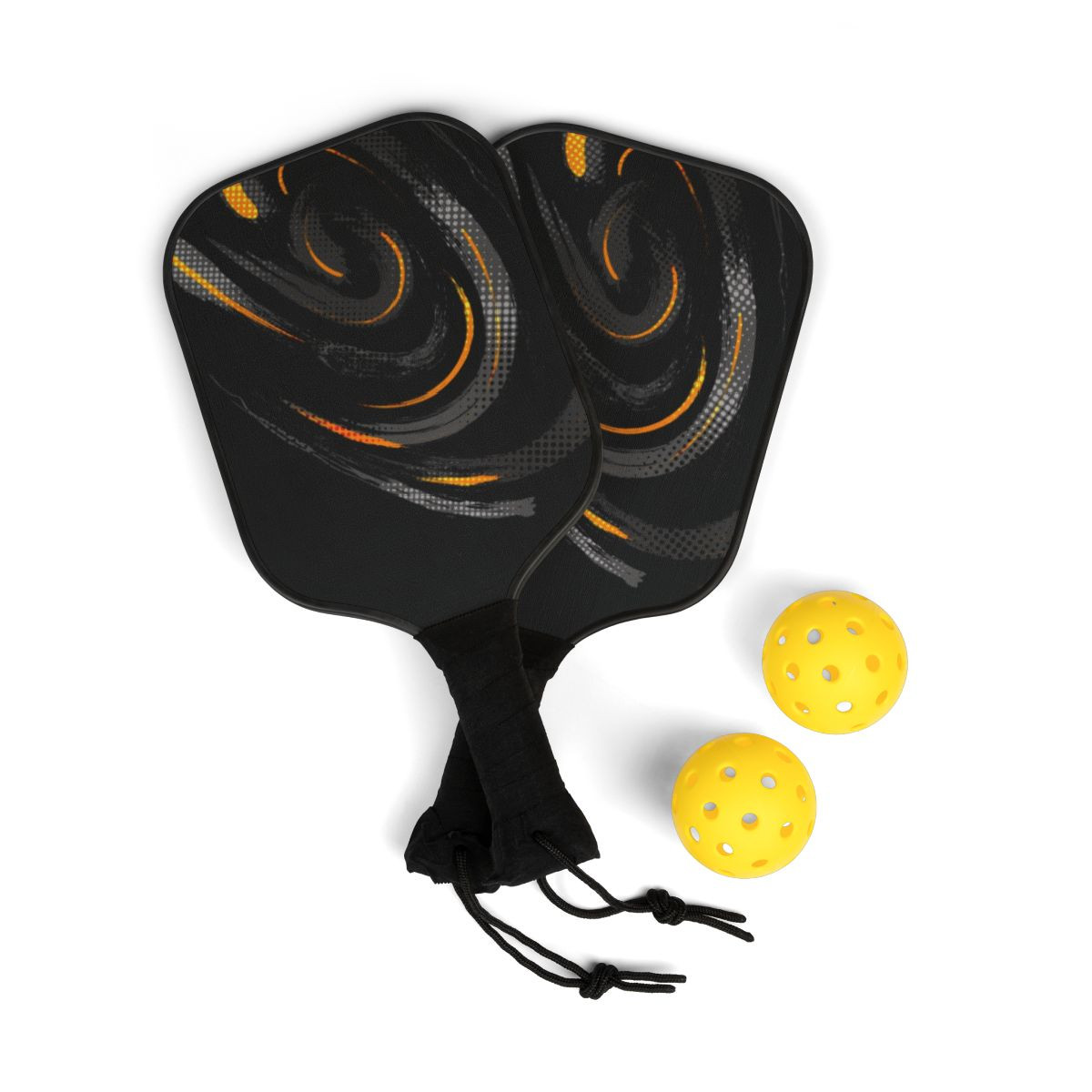 Orange Swirl Pickleball Paddle