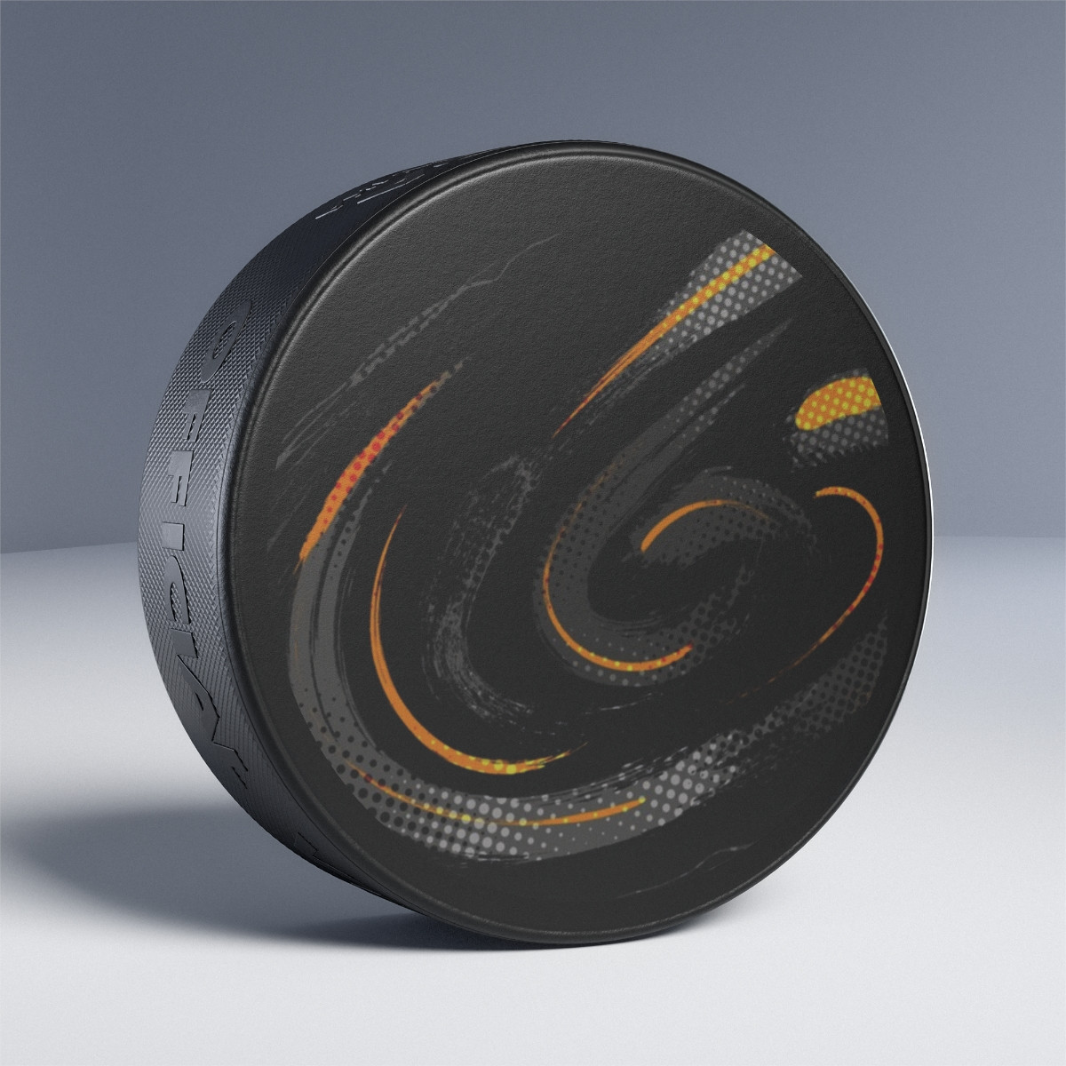 Bold Swirl Hockey Puck