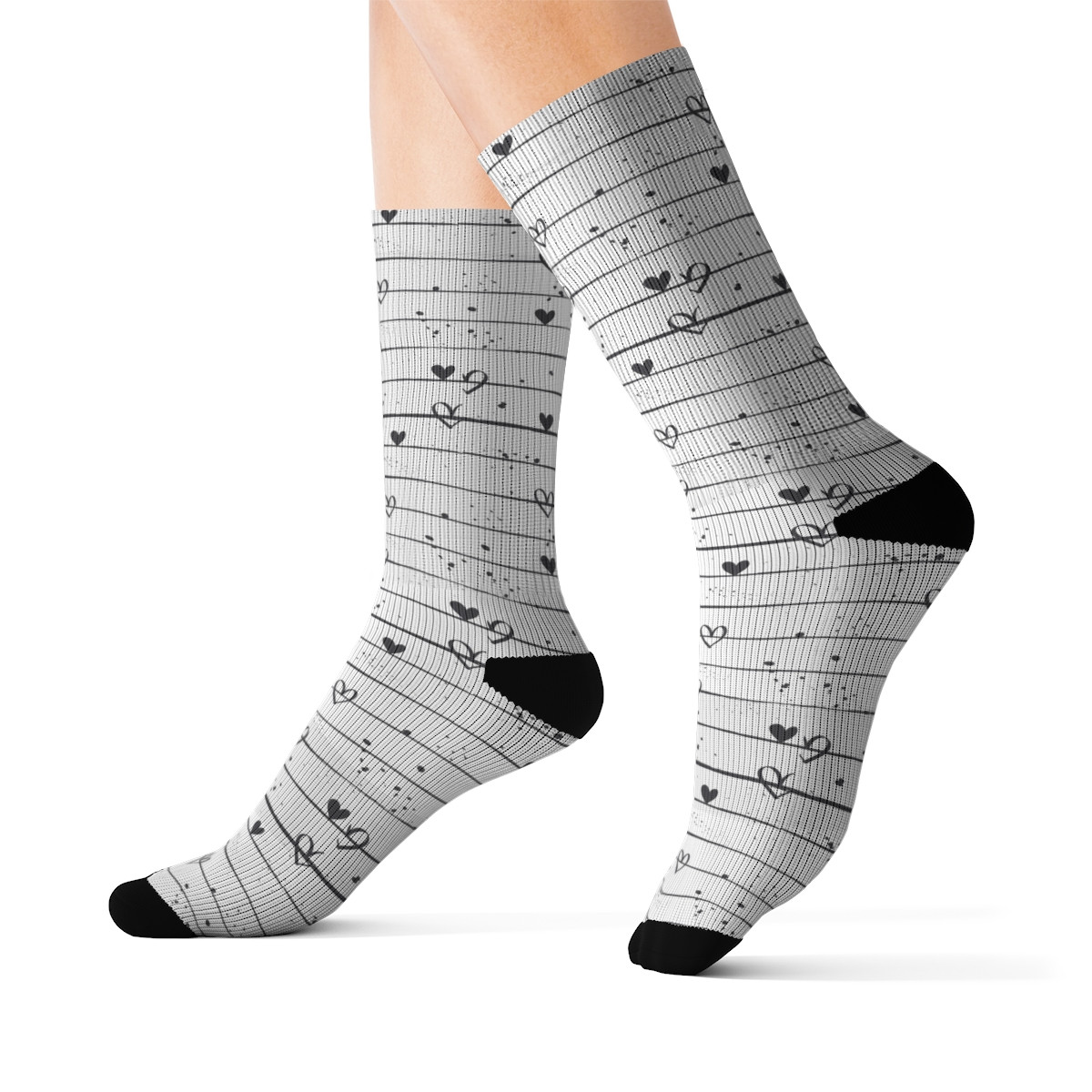 Black Hearts Socks