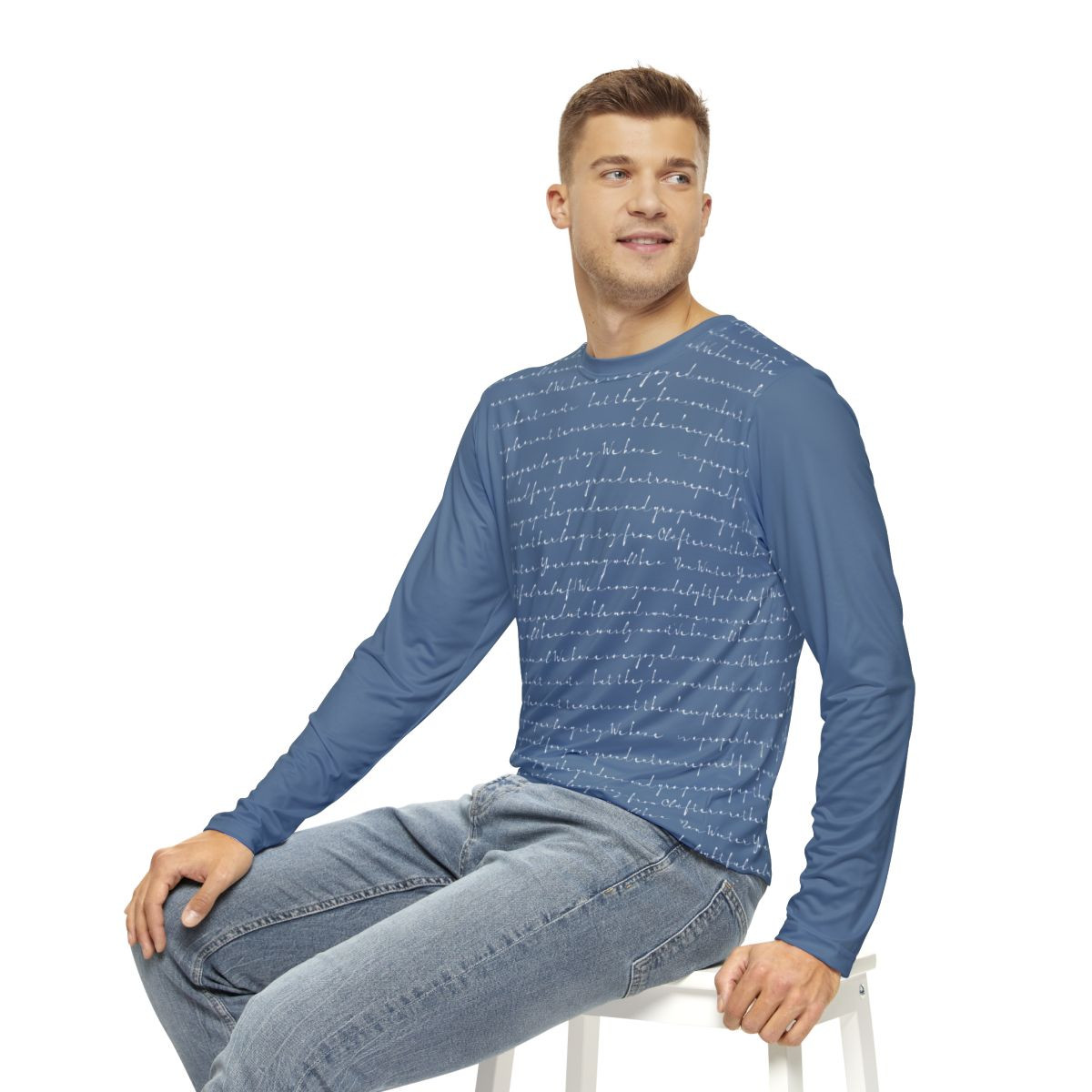 Men's Handwriting Long Sleeve Shirt