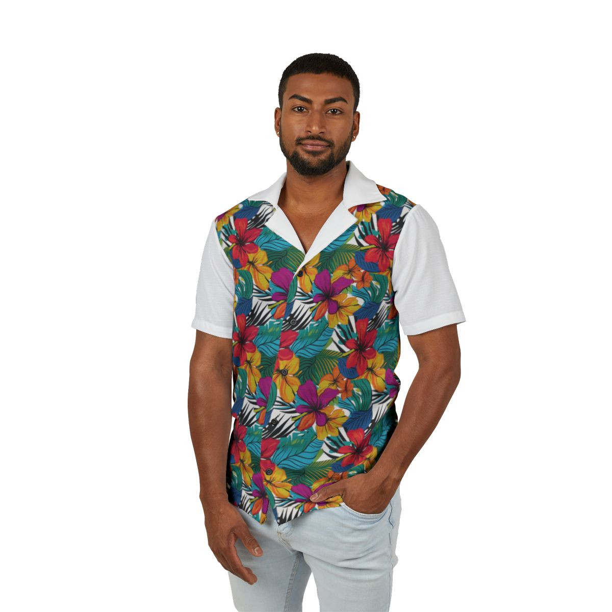 Men's Floral Hawaiian Camp Shirt