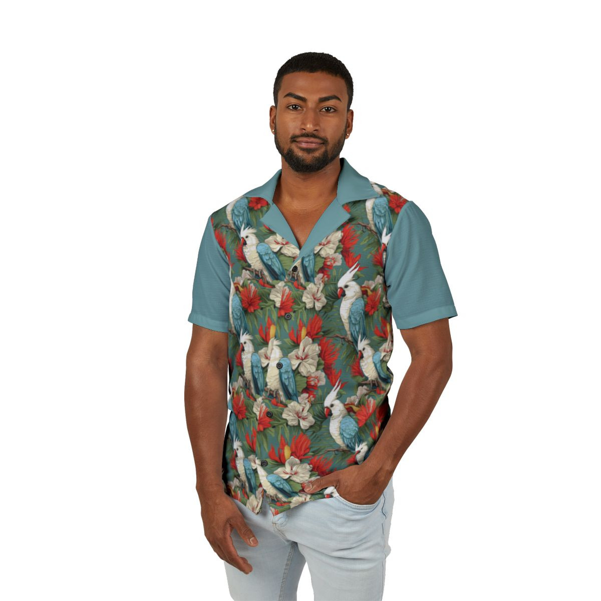 Men's Jungle Parrot Hawaiian Camp Shirt