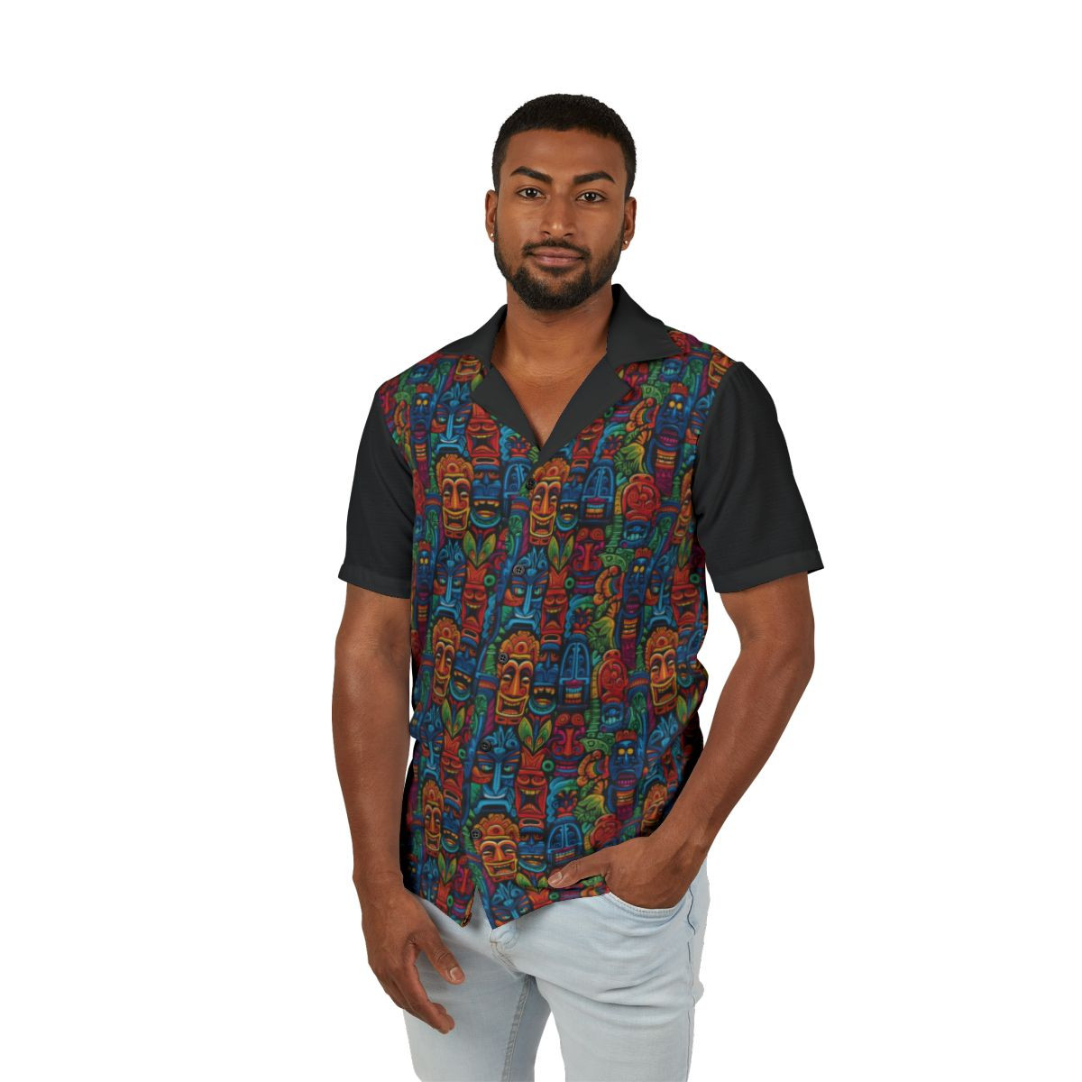 Men's Tiki Hawaiian Camp Shirt – Perfect Gift