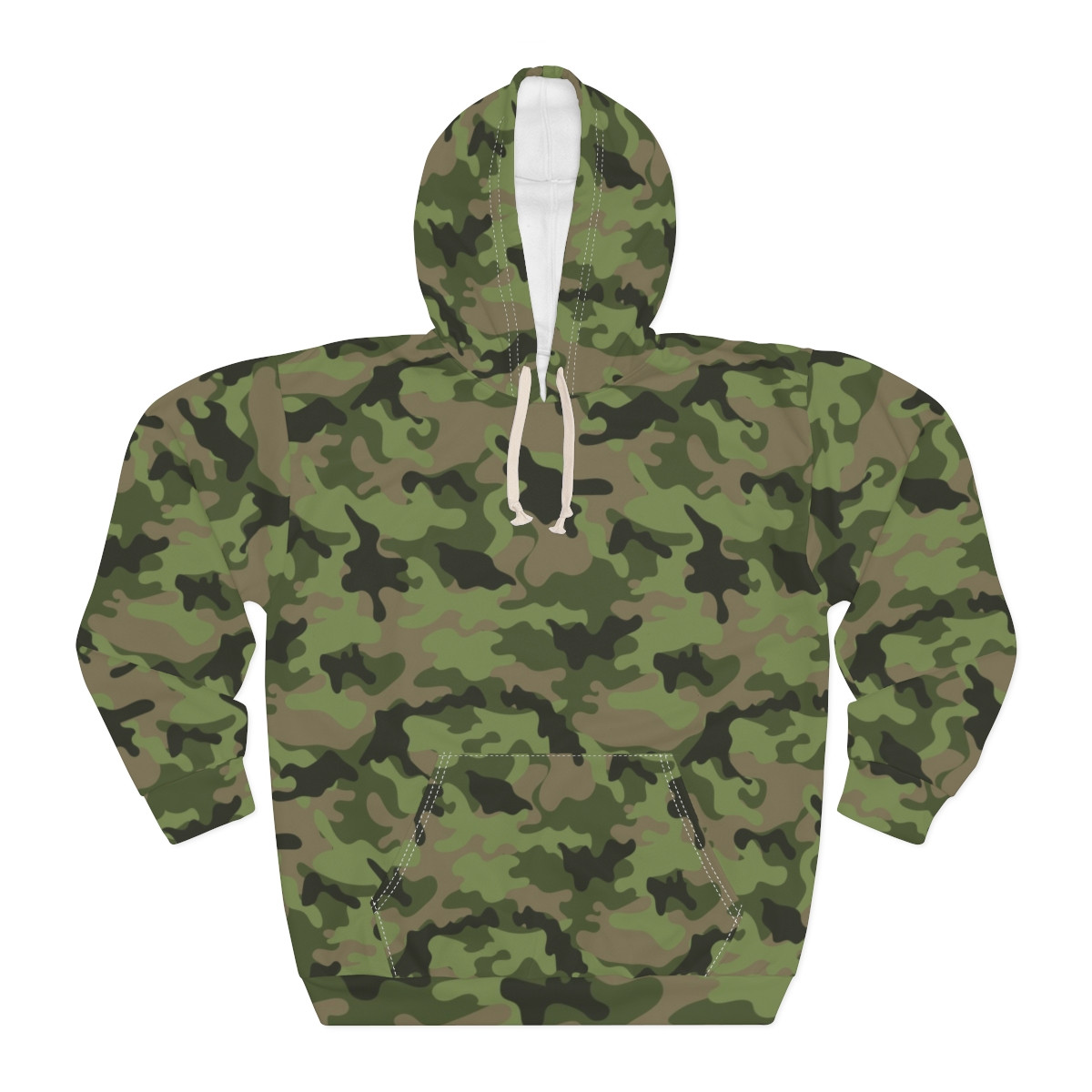 Camo Hooded Sweatshirt – Unisex Military-Inspired Hoodie