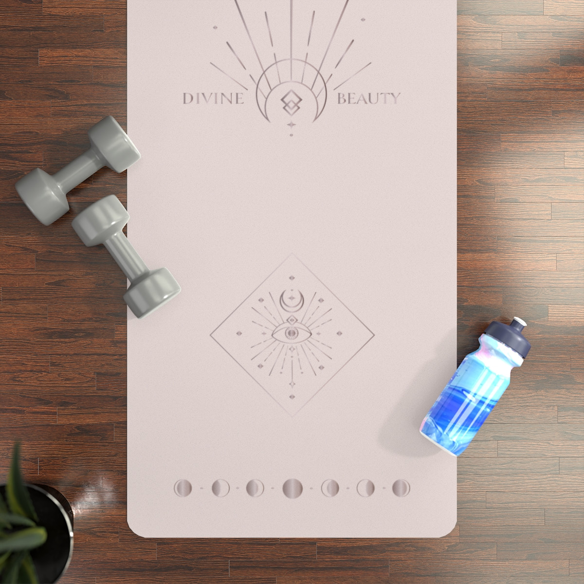 Celestial Divine Beauty Rubber Yoga Mat – Elegance in Motion