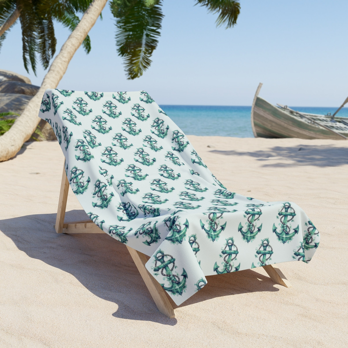 Boat Anchor Beach Towel – Nautical-Themed Towel for the Beach