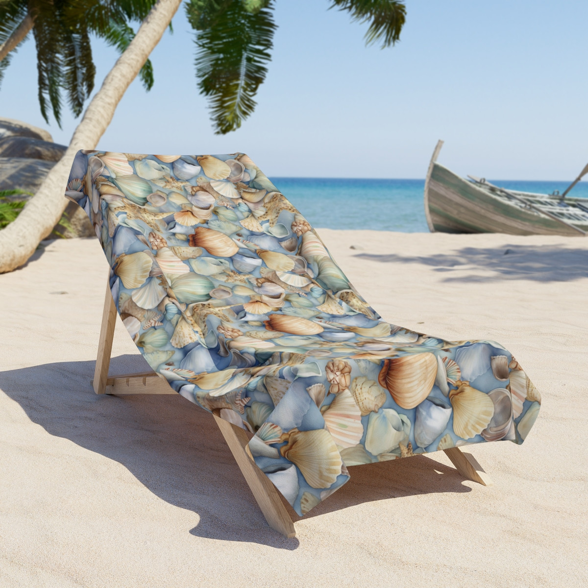Seashell Beach Towel – Perfect for Relaxing by the Shore