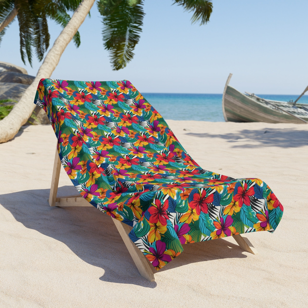 Tropical Floral Beach Towel – Soft & Vibrant Summer Essential