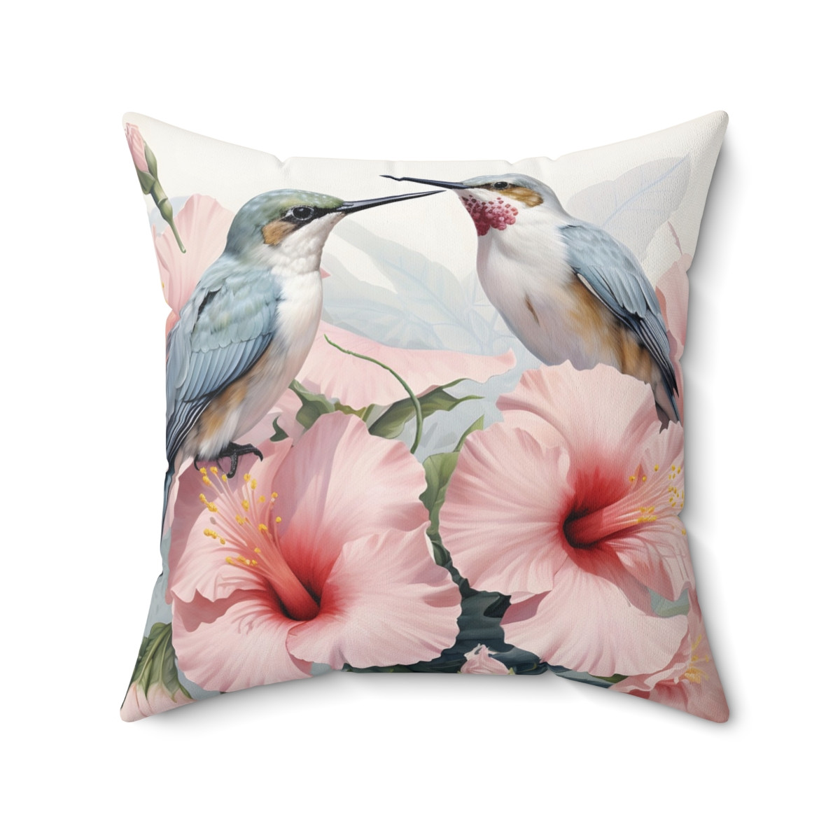 Hummingbird Square Pillow – Vibrant Comfort for Your Home