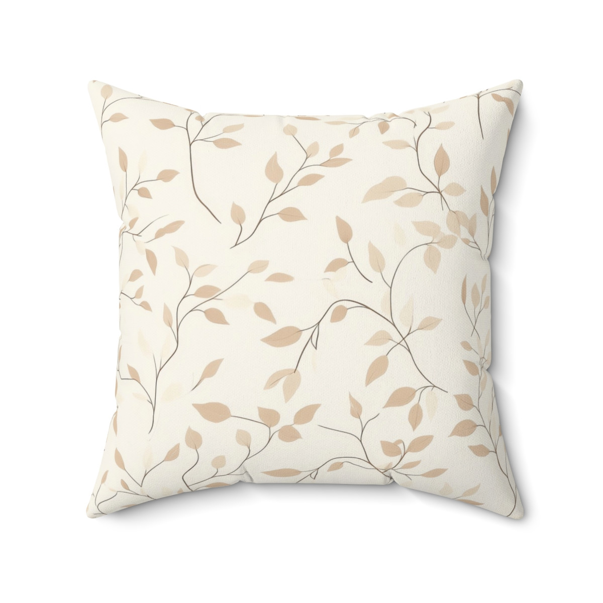 Botanical Leaf Square Pillow – Nature-Inspired Home Decor