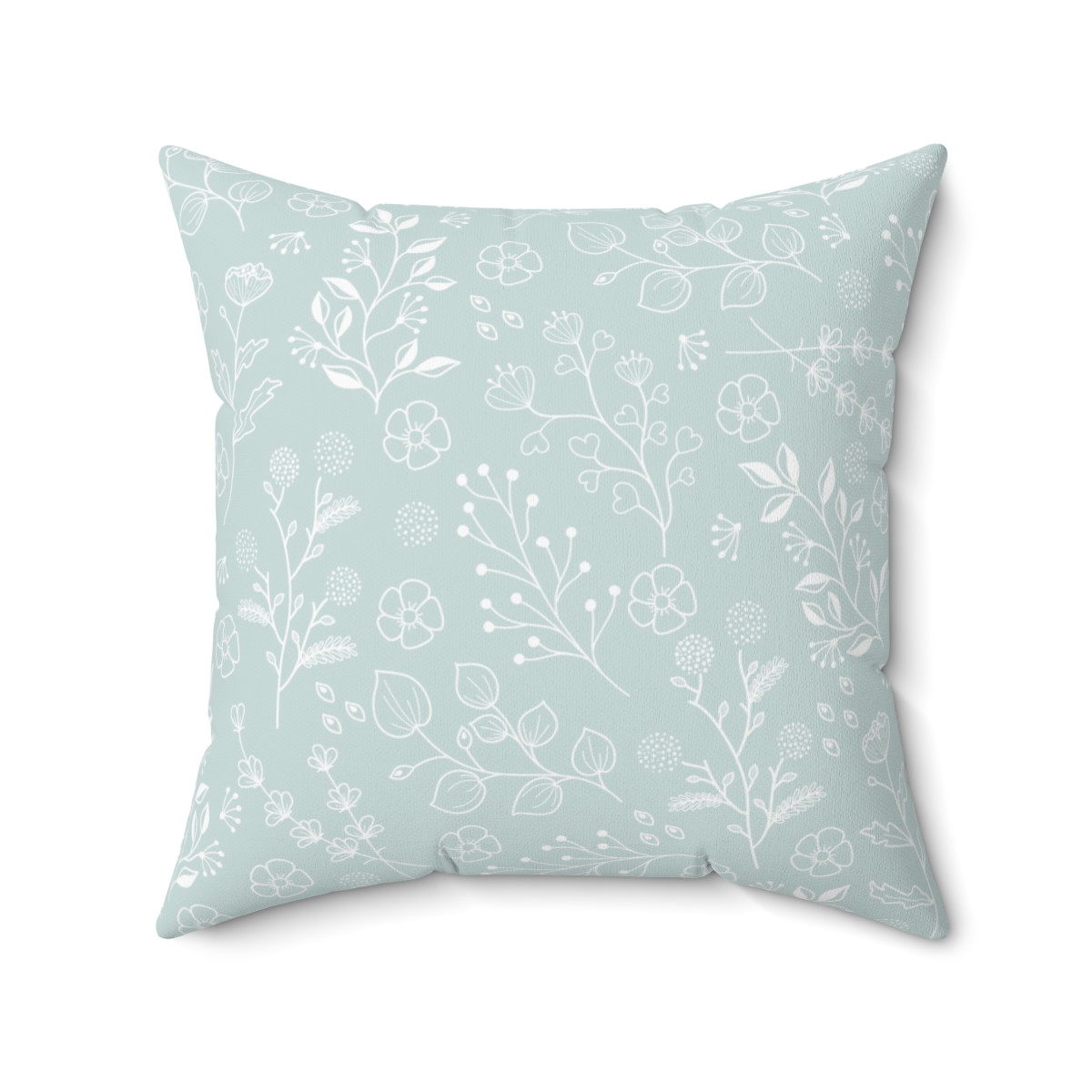 Light Green Floral Pillow – A Fresh Touch of Elegance