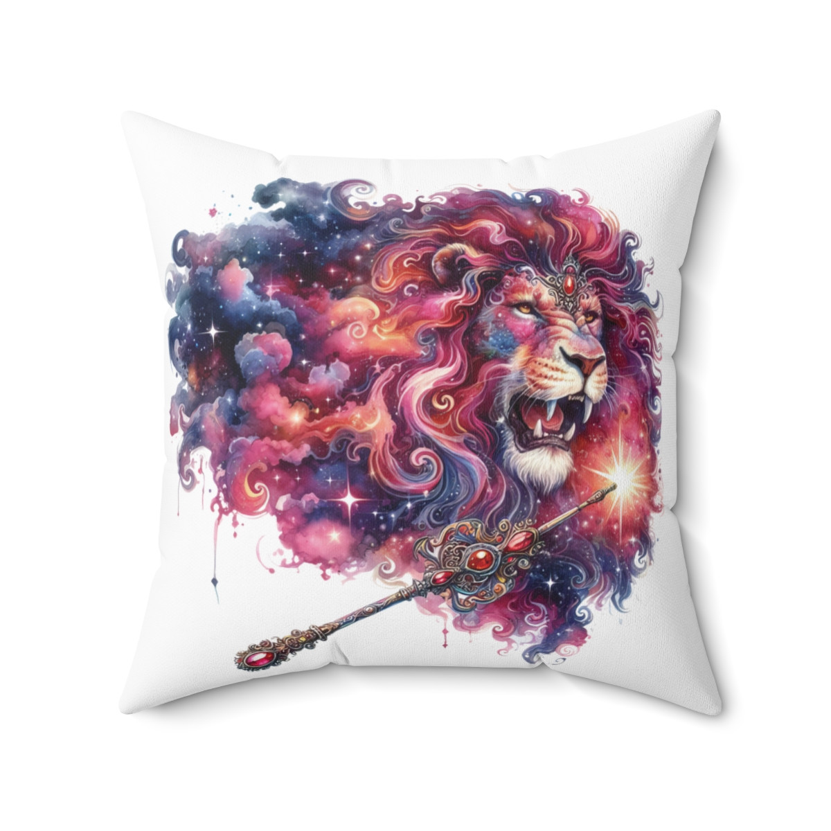 Cosmic Lion Pillow – Majestic Galaxy-Inspired Home Accent