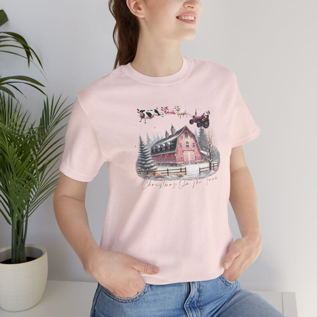 Christmas on the Farm Shirt – Festive Holiday Tee for Country Lovers