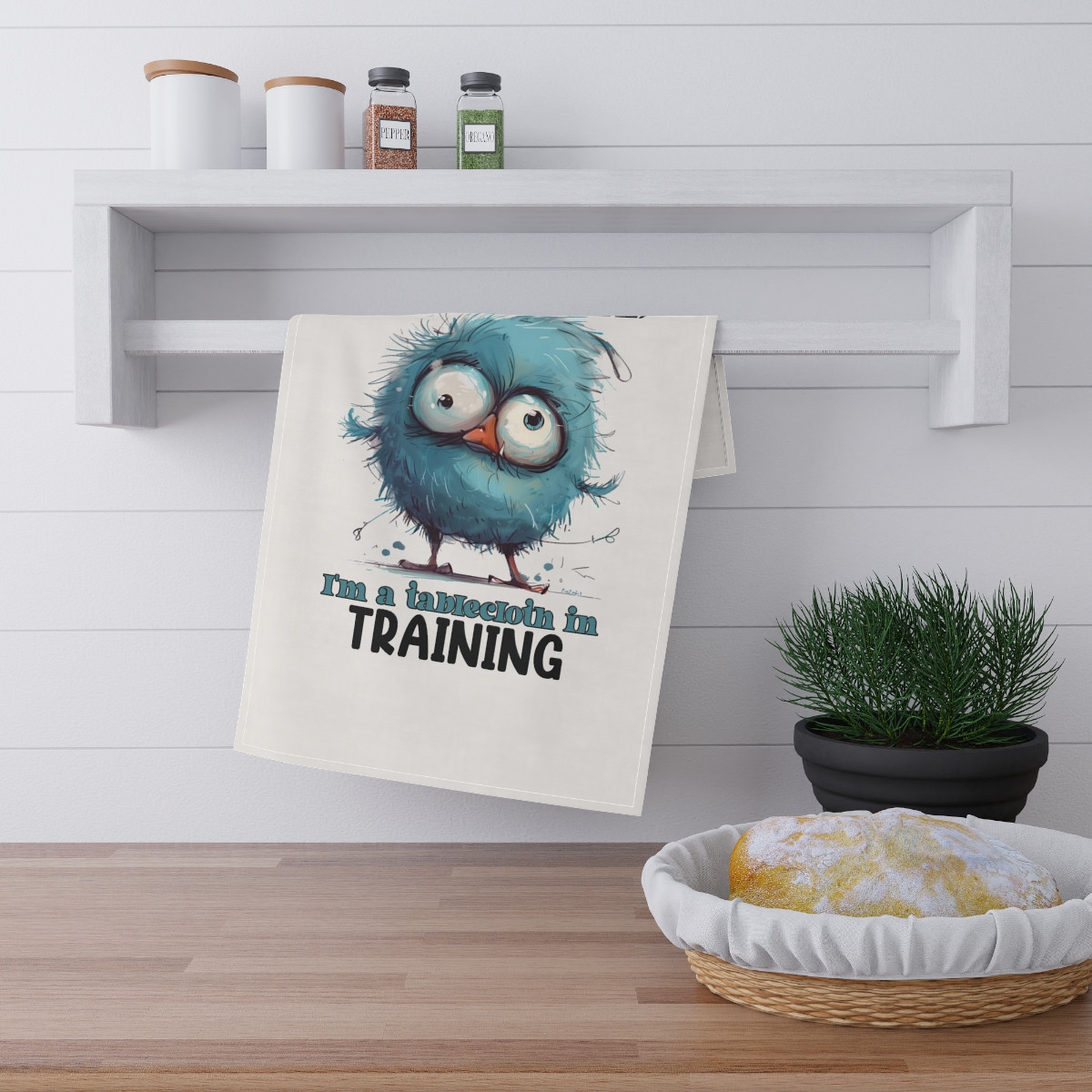 Funny Crazy Little Bird Tea Towels