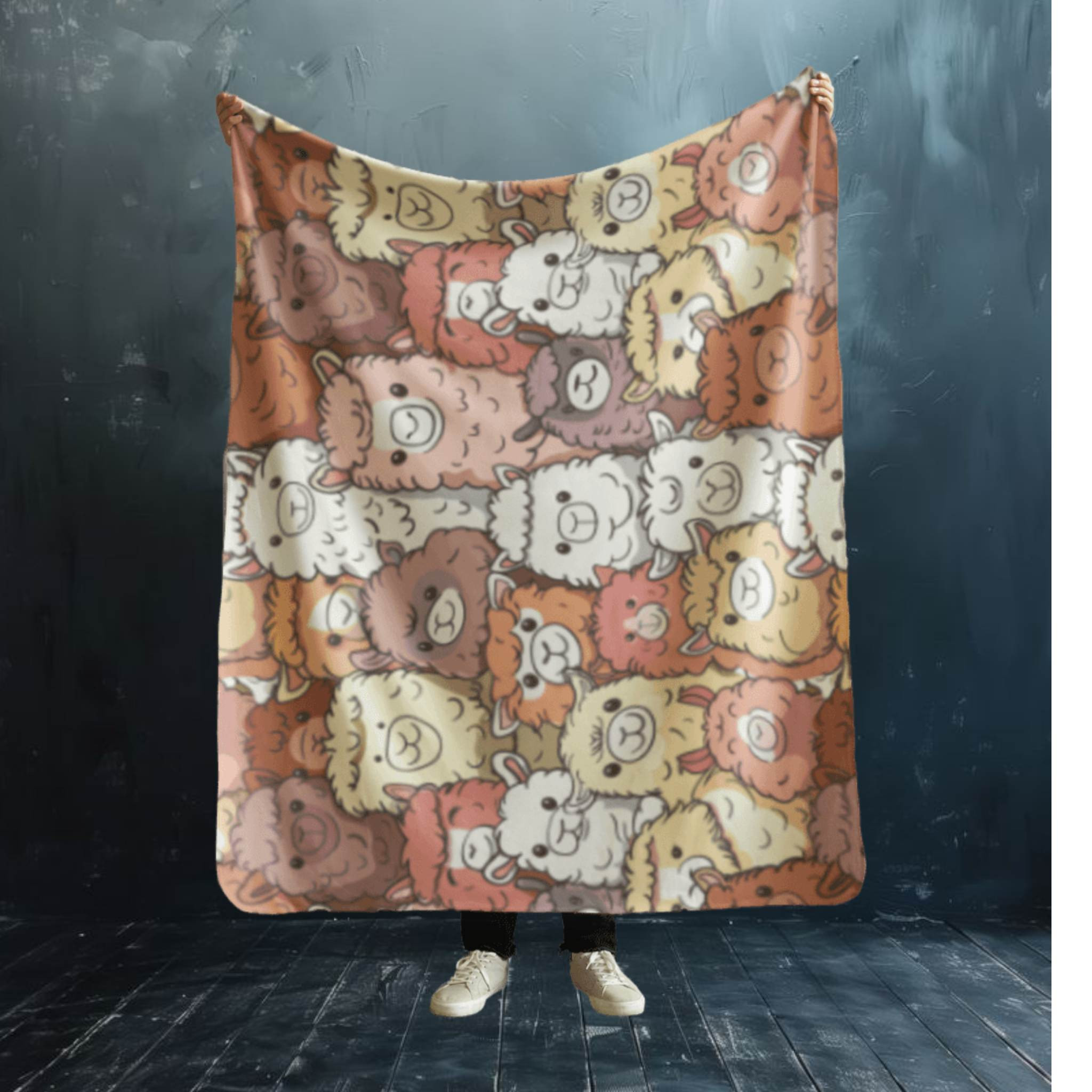 Cozy Alpaca Sherpa Blanket - Soft Two-Tone Fleece for Warmth and Style