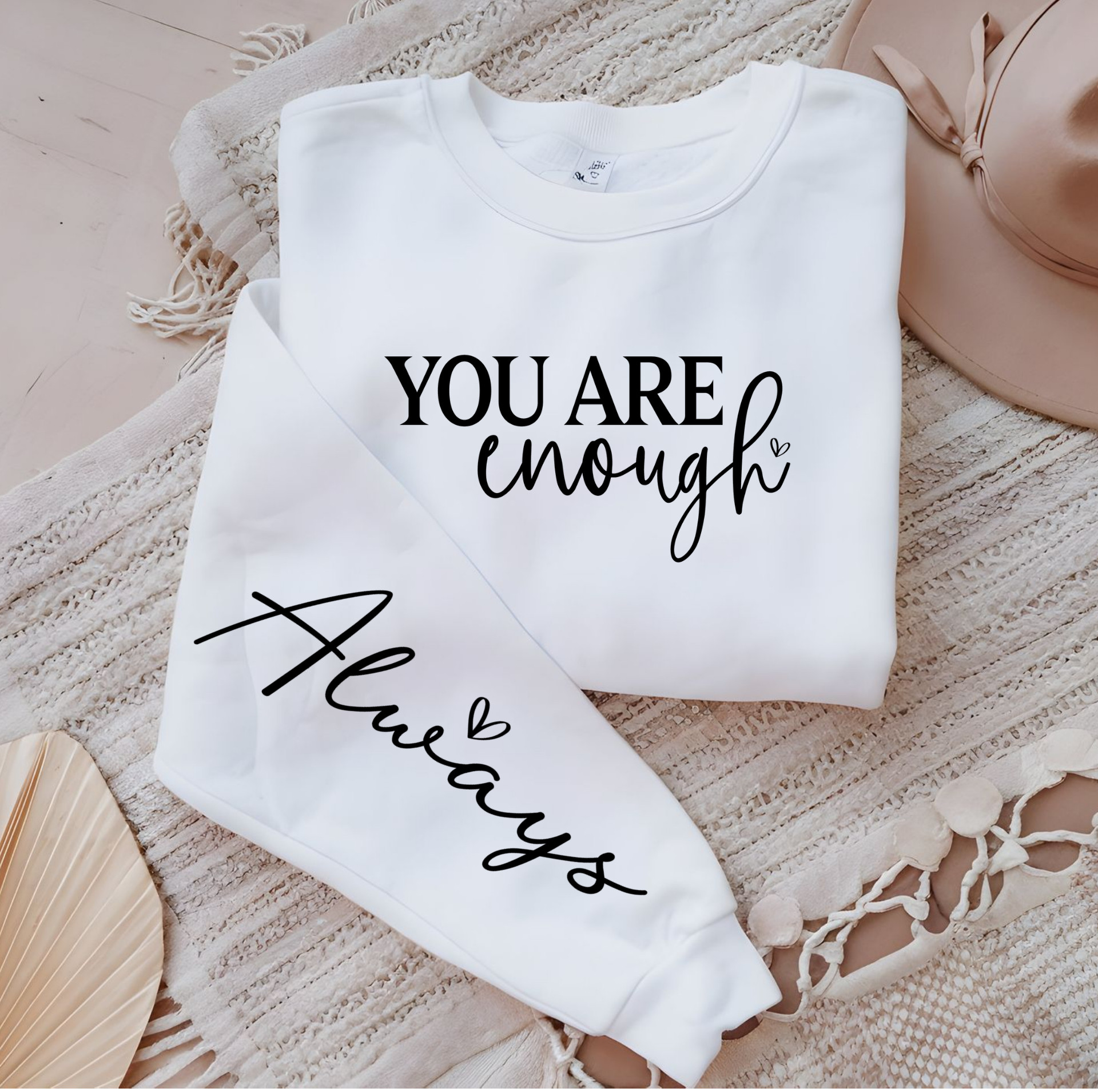 "You Are Enough" Heavy Blend Crewneck Sweatshirt