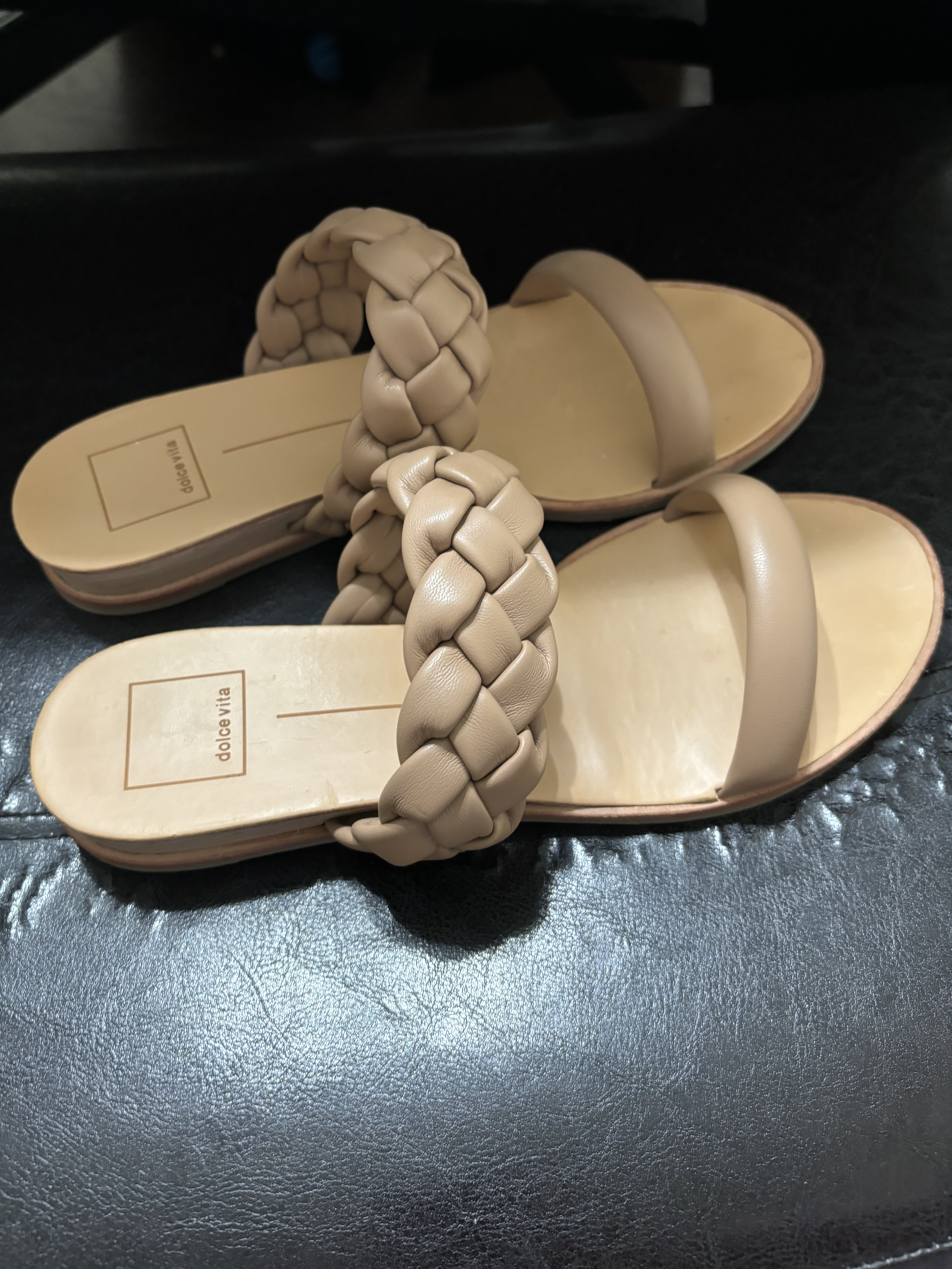 Dolce Vita Rope Flat Sandal Beige - Size 8 (Slightly Used)