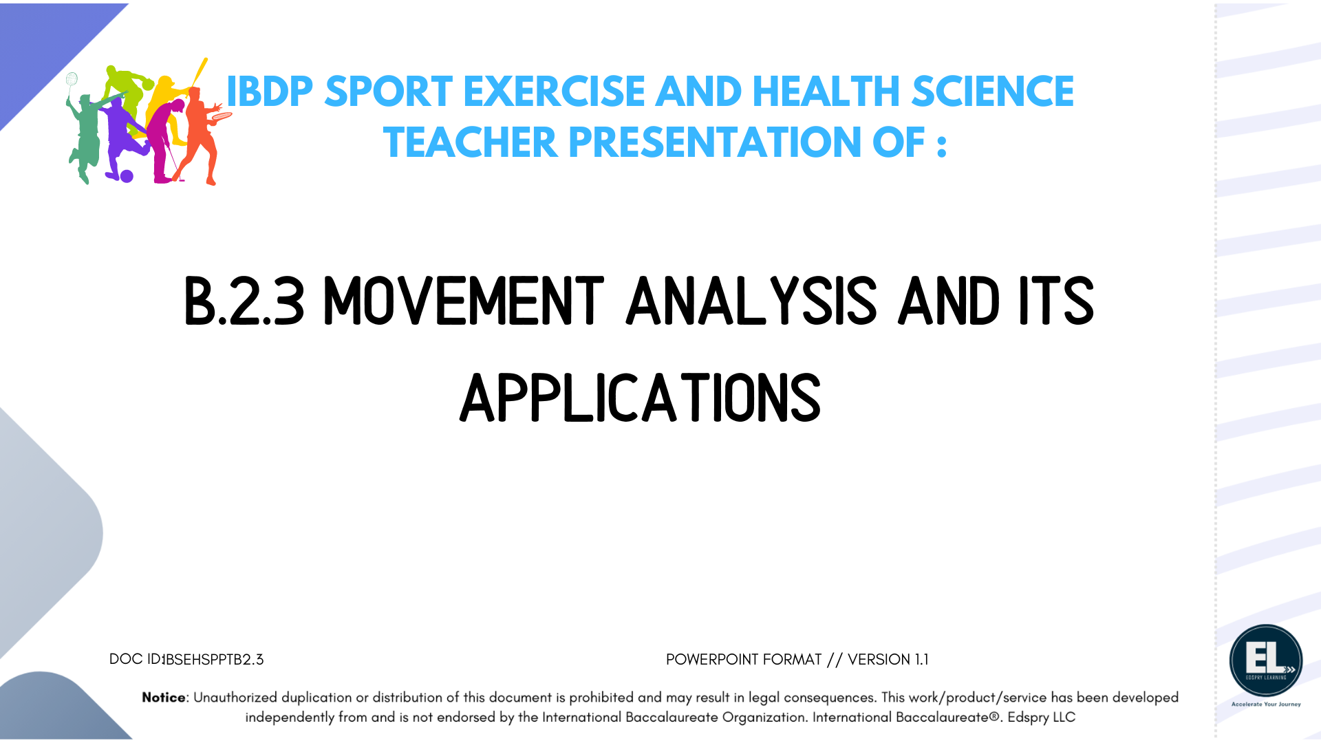 SEHS B.2.3 Movement Analysis and Its Applications - PowerPoint