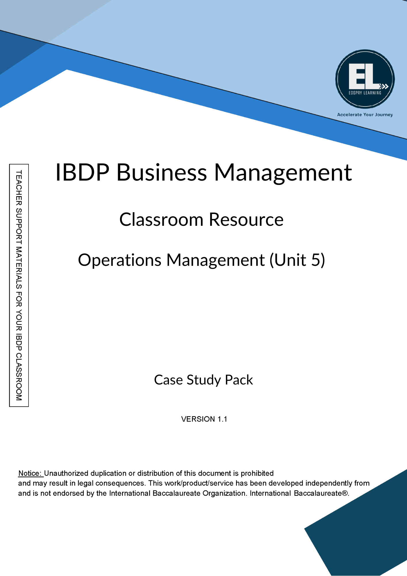 BM Operations Management Case Study Pack