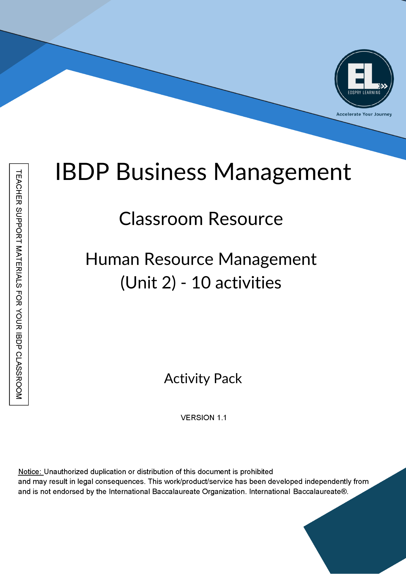 BM Human Resource Management (Unit 2) - Pack of 10 activities
