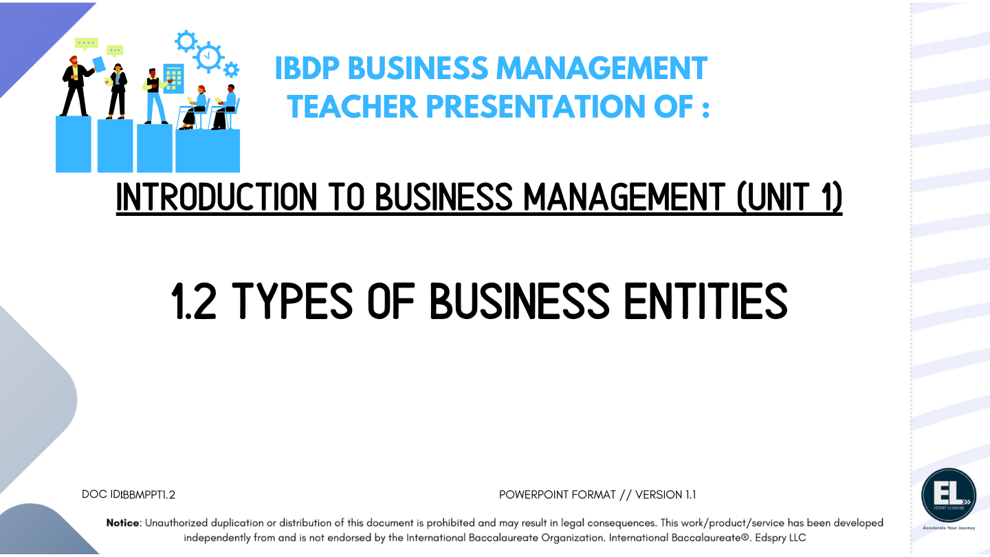 BM 1.2 Types of business entities PowerPoint