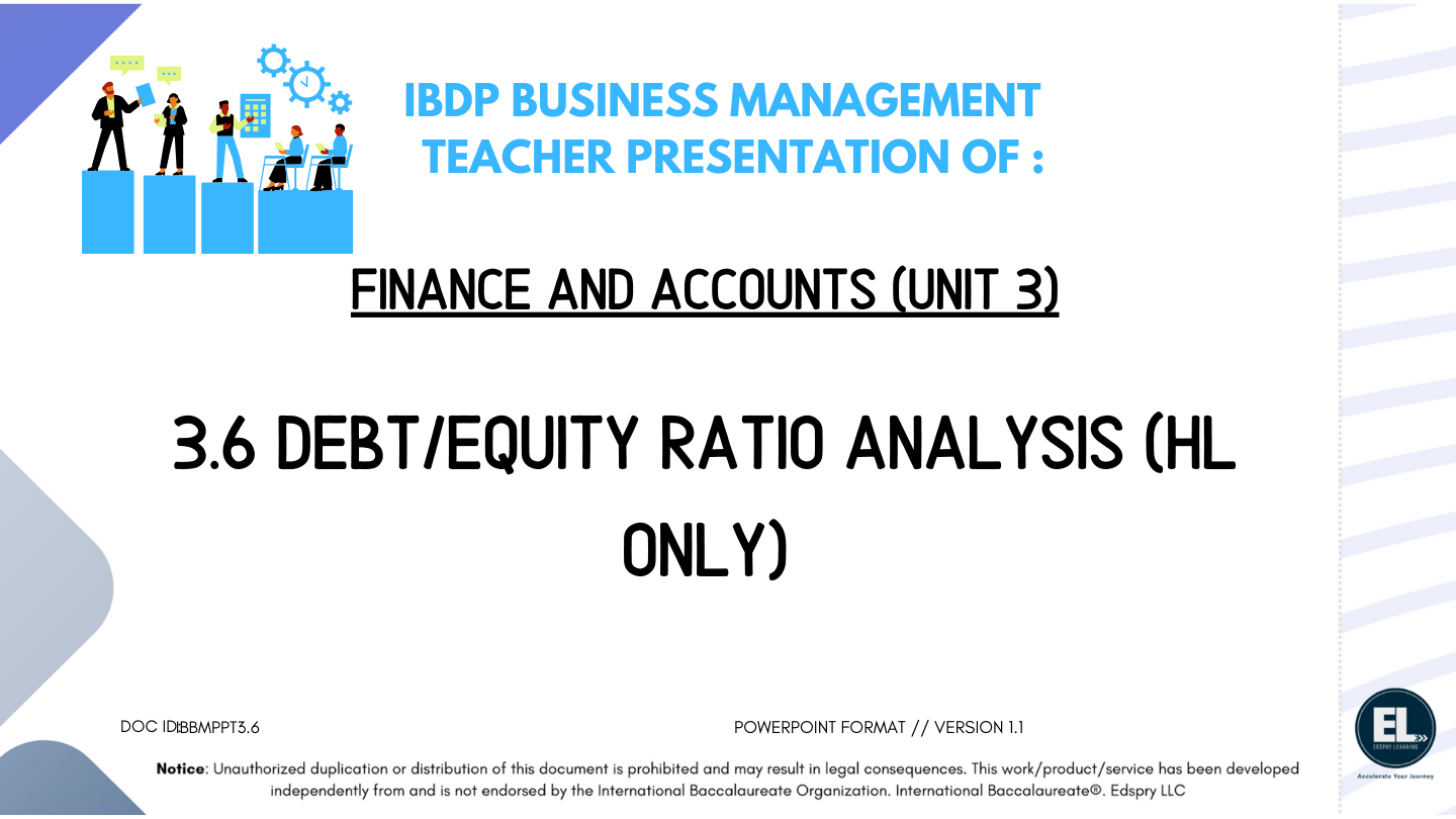 BM 3.6 Debt/equity ratio analysis (HL only) PowerPoint