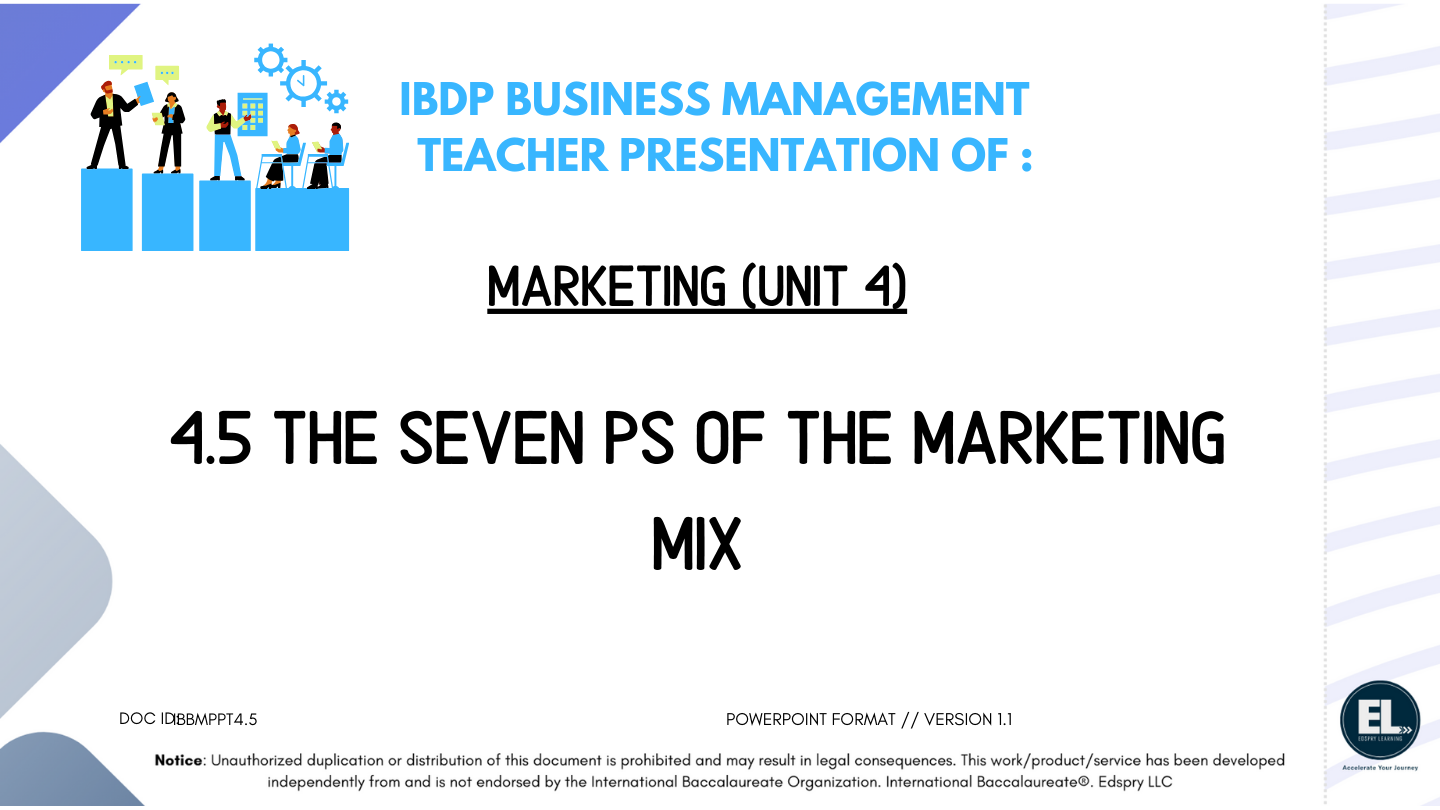 BM 4.5 The seven Ps of the marketing mix PowerPoint