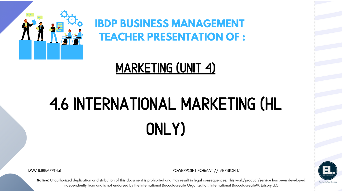 BM 4.6 International marketing (HL only) PowerPoint