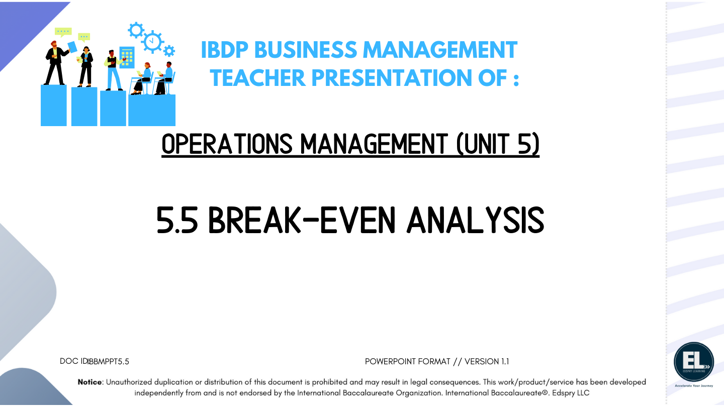 BM 5.5 Break-even analysis PowerPoint