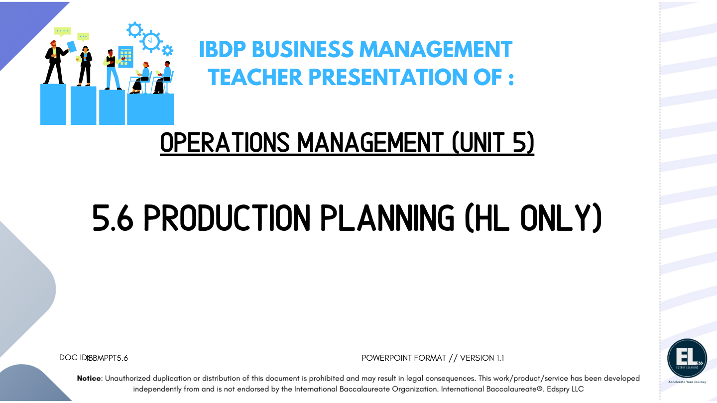 BM 5.6 Production planning (HL only) PowerPoint