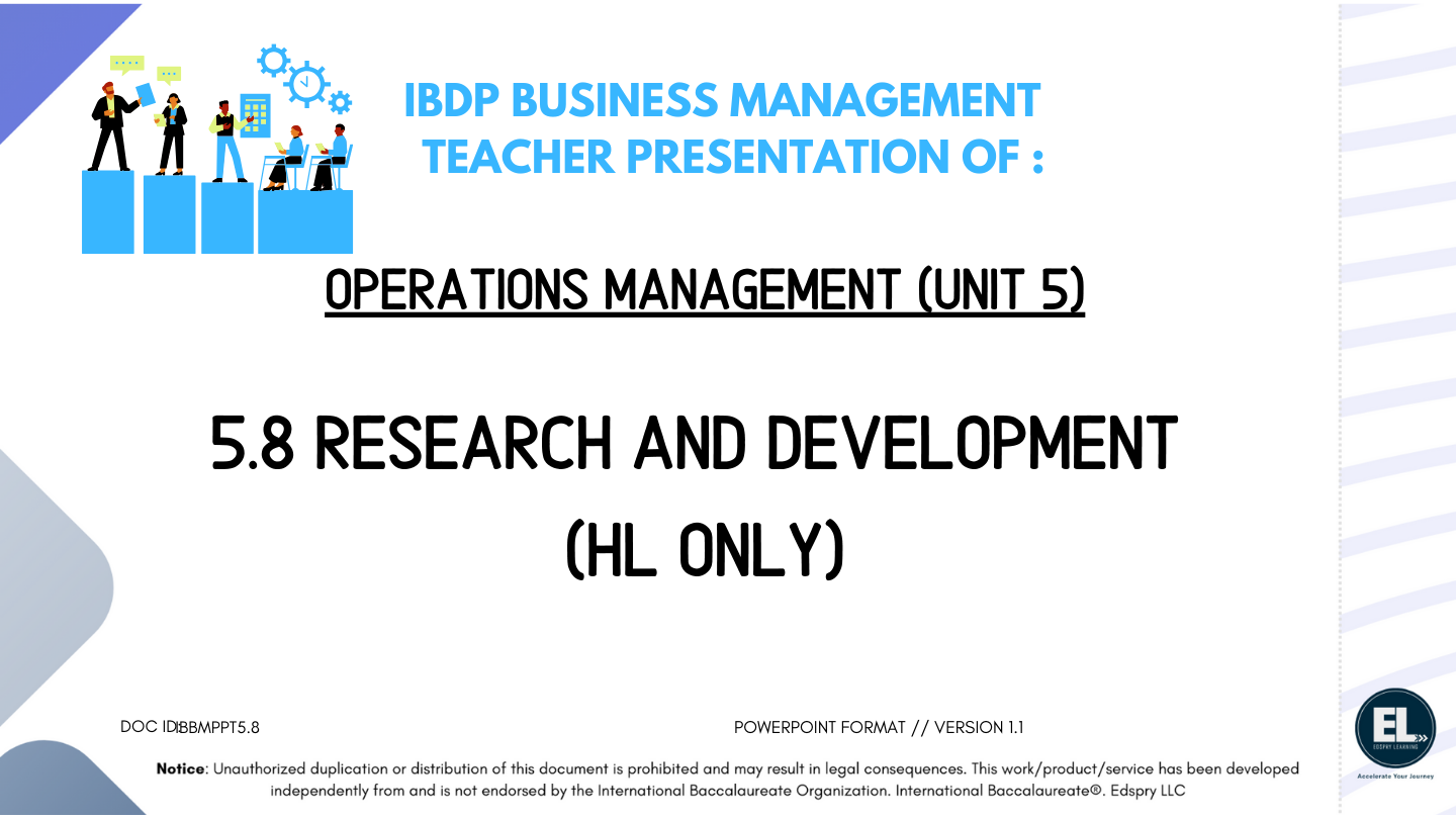 BM 5.8 Research and development (HL only) PowerPoint