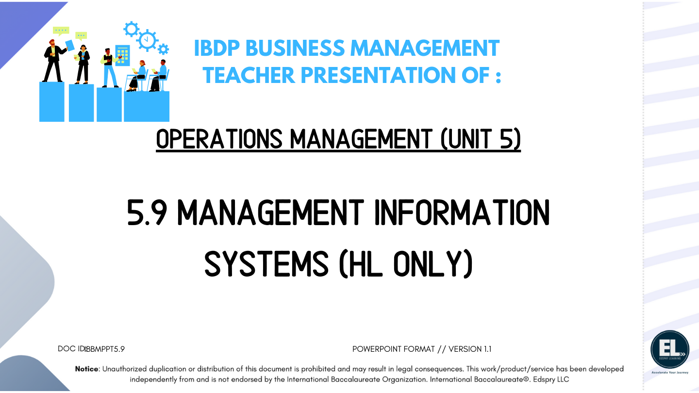 BM 5.9 Management information systems (HL only) PowerPoint