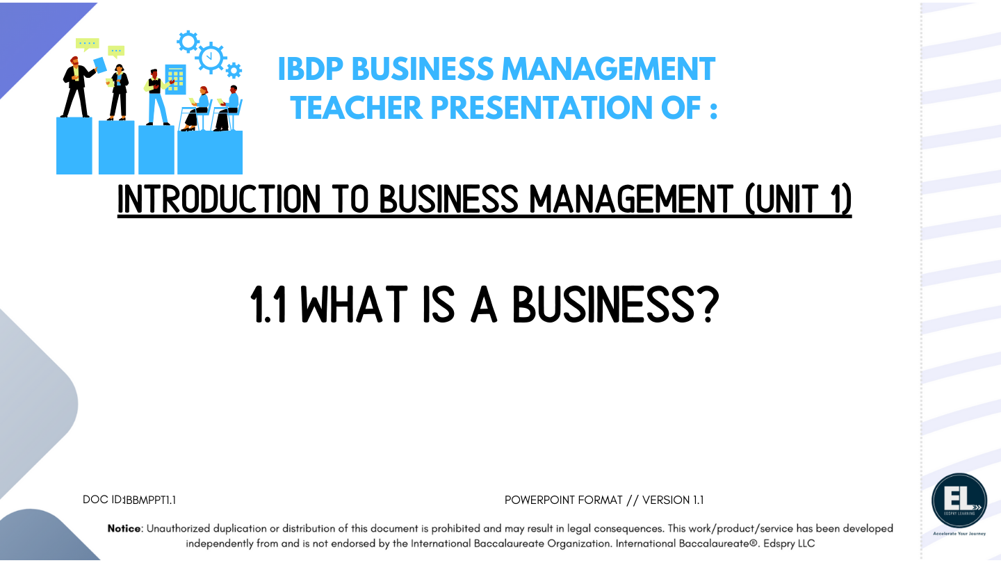 BM 1.1 What is a business PowerPoint