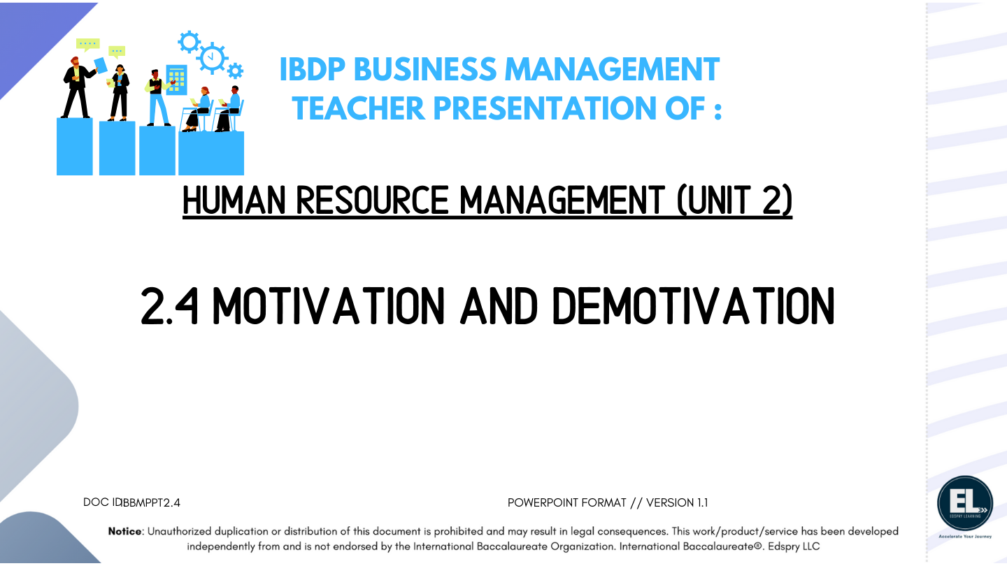 BM 2.4 Motivation and demotivation PowerPoint