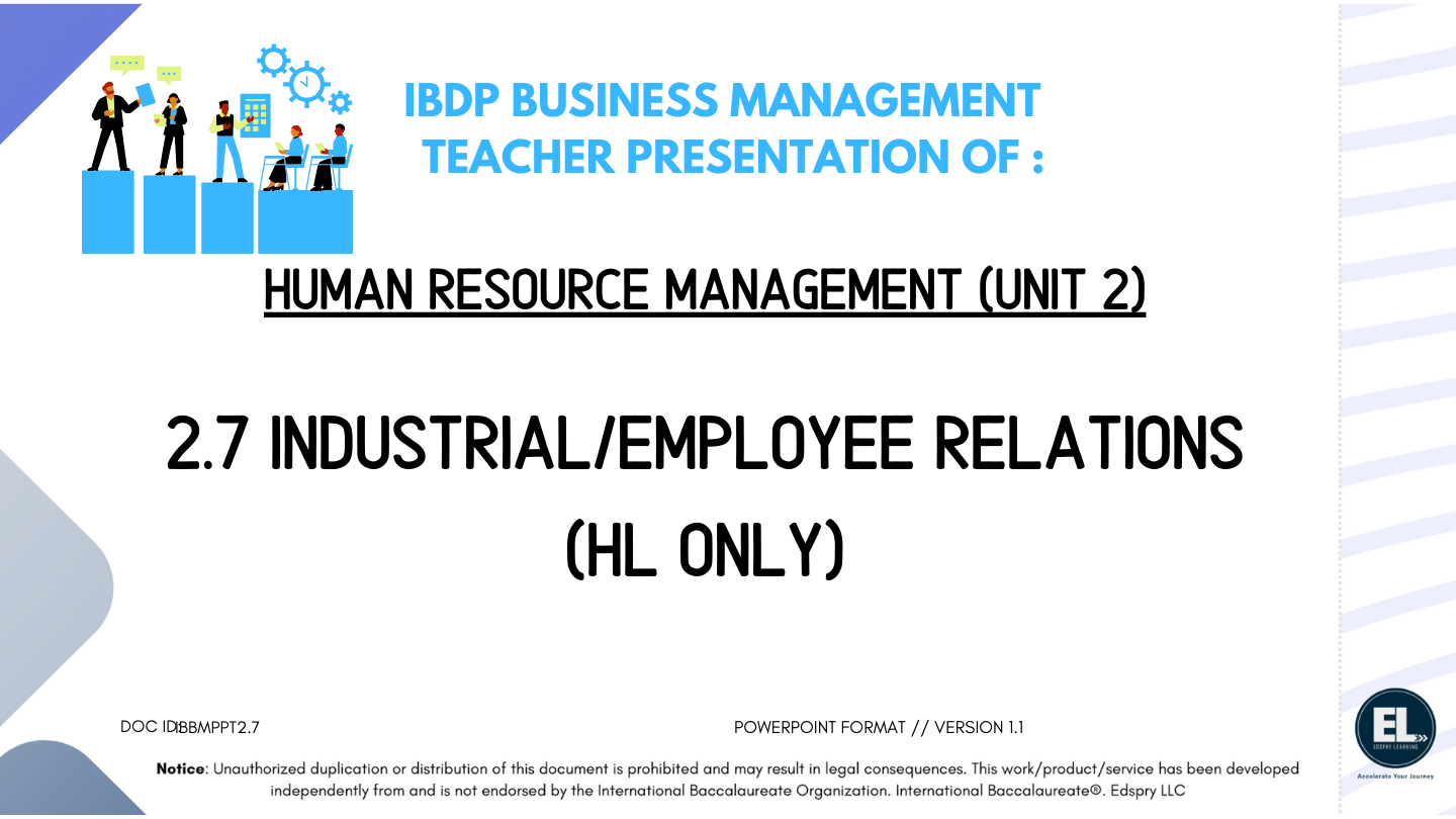 BM 2.7 Industrial/employee relations (HL only) PowerPoint